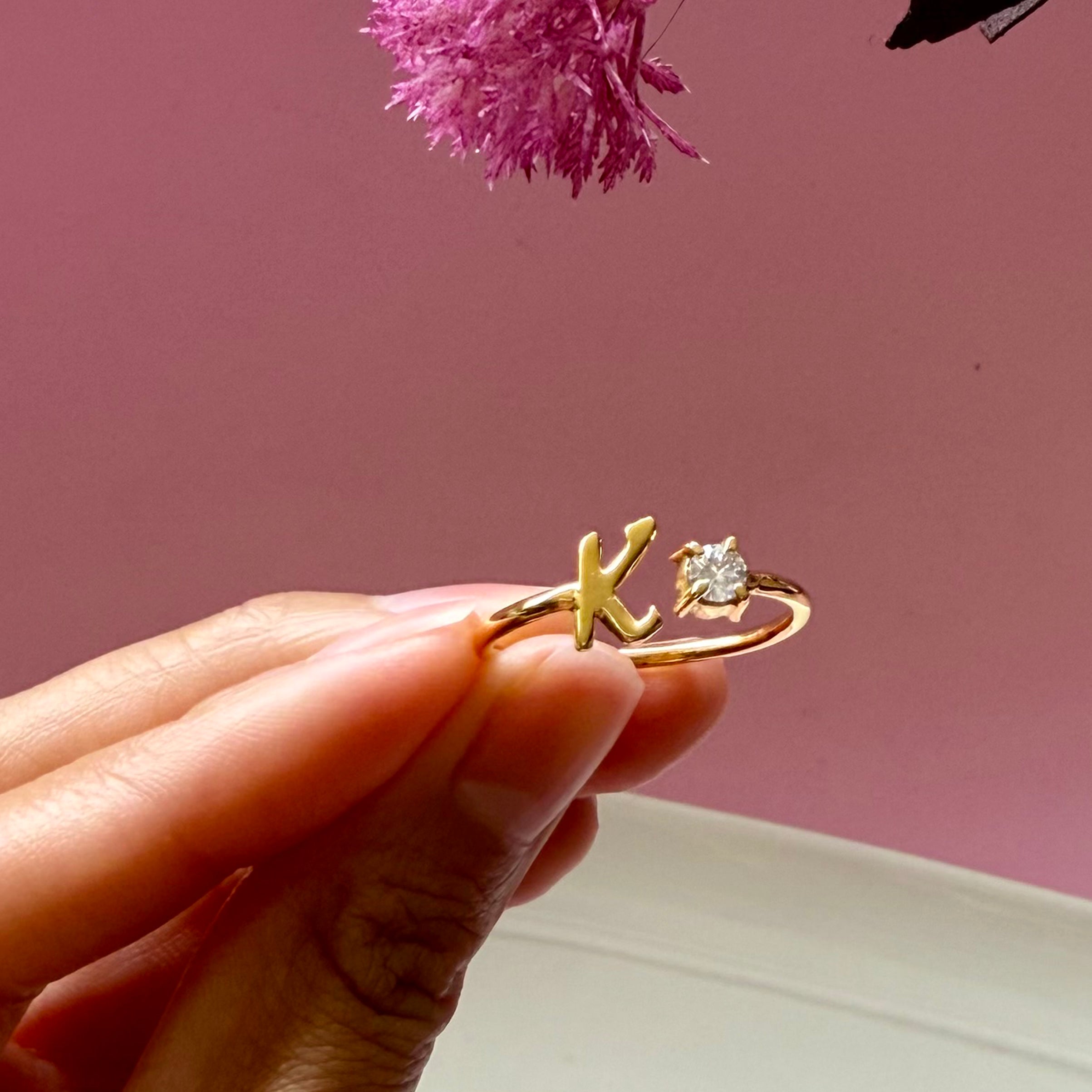 Anillo Letra + Circon