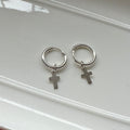 Aretes Argollas con Cruz